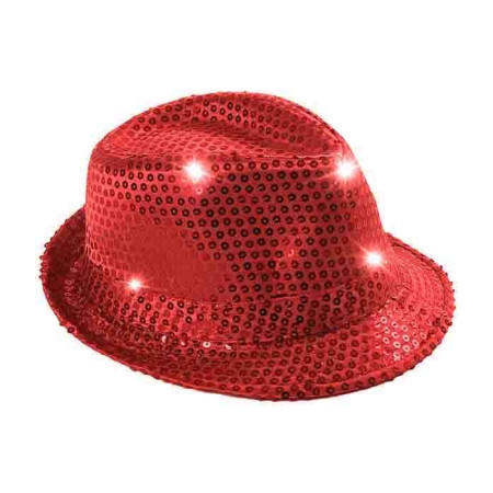 Chapeau Lumineux à LED - Rouge