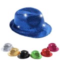 Chapeau Lumineux Trilby LED à Sequins