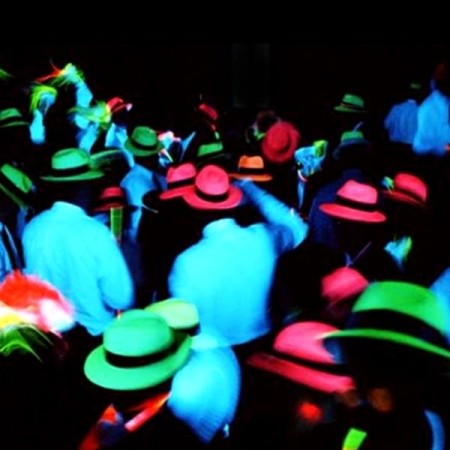 Chapeau FLUO UV Gangsta Capone - accessoire déguisement soirée fluo