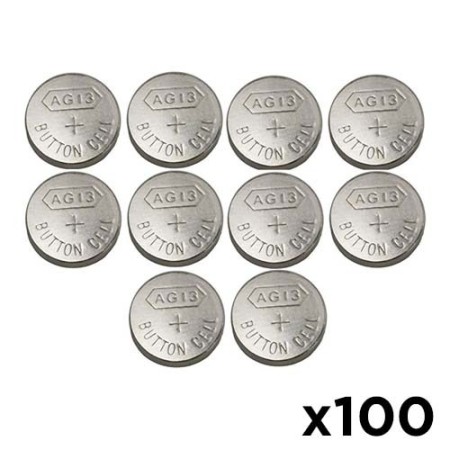 Piles boutons AG13 1.5V en lot de 100
