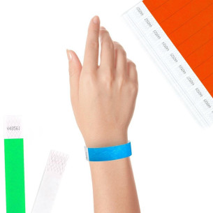 100 Bracelets Evénementiels en Tyvek® - Largeur 19mm - Contrôler vos évènements avec une solution économique et recyclable