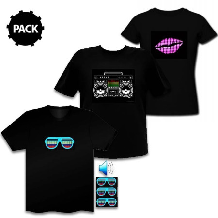 T-Shirt lighting-up with sound