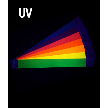 BOITE de 1000 Bracelets Papier Tyvek® indéchirables - 25mm - fluorescent