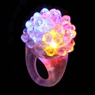 Flashing multi-color rubber LED ring light up 2