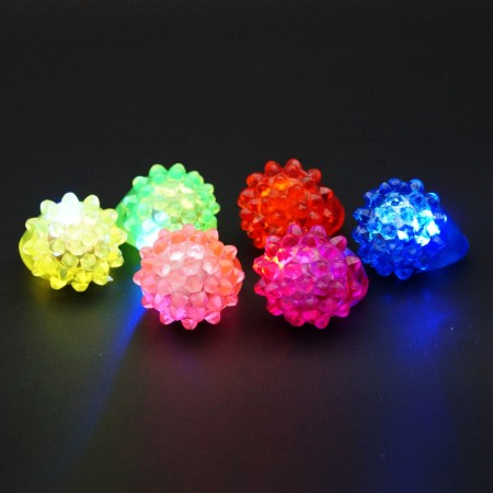Flashing multi-color rubber LED ring light up