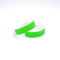 Bracelets contrôle entrée Papier Tyvek ® SLIM 19mm Personnalisés - Evenementiel - vert fluo