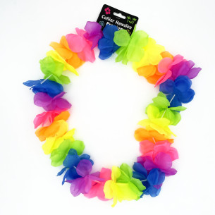 Neon Hawaiian necklace Premium Flowers