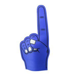 Main d'encouragement fan bleu 2