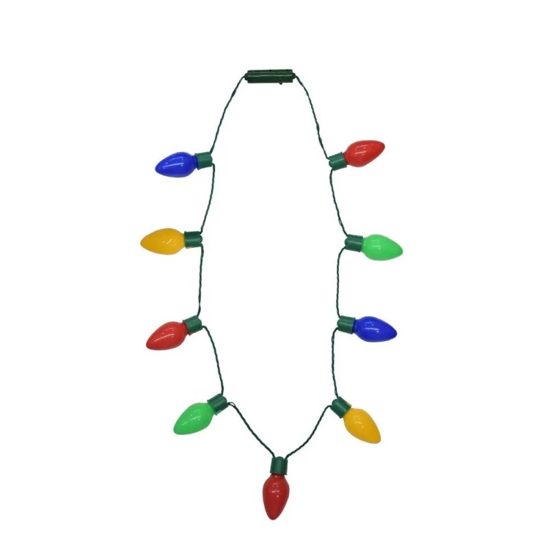 LED Light-Up Garland Necklace — Festive Party Accessory