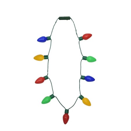 LED Light-Up Garland Necklace — Festive Party Accessory