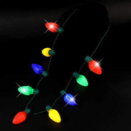 LED Light-Up Garland Necklace — Festive Party Accessory