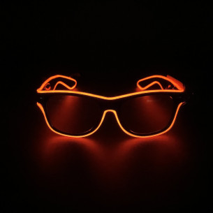 Lunettes Lumineuses Electroluminescentes LED EL Wire - Goodies lumineux évènementiel - accessoire lumineux rouge