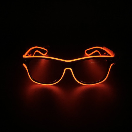 Lunettes Lumineuses Electroluminescentes LED EL Wire - Goodies lumineux évènementiel - accessoire lumineux rouge