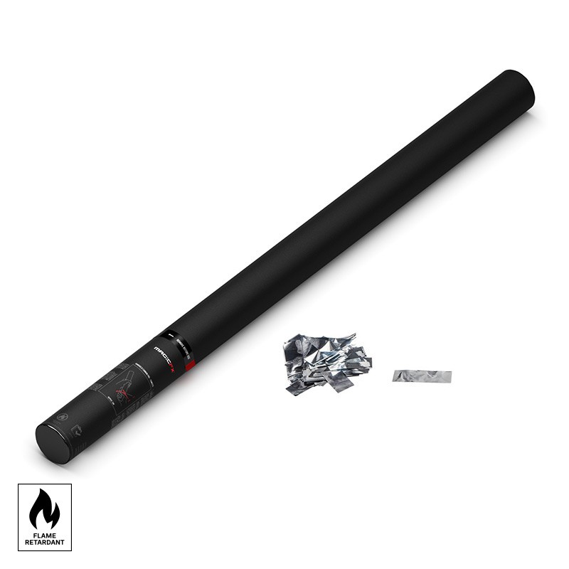 80 cm PRO Flame-Retardant Metallic Confetti Cannon — 12 m Jet
