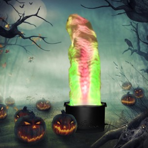 Flame effect with fabric, LEDs and blower 2
