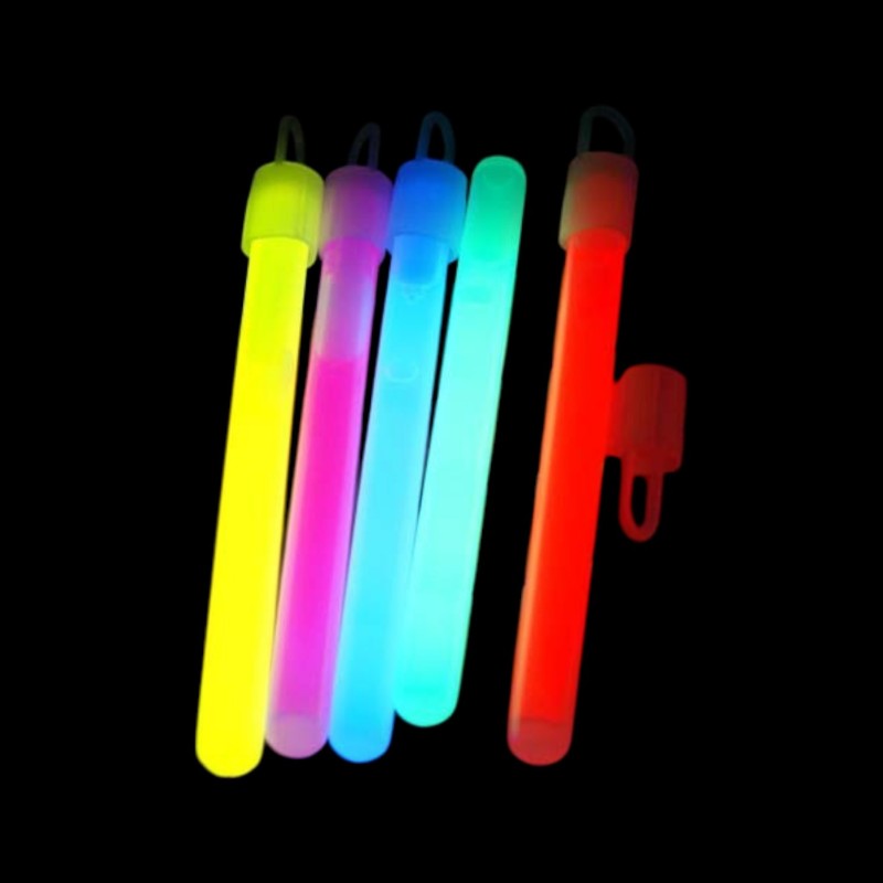 50 Bâtons Fluo Lumineux 10 cm Couleurs assorties mélangées - Superbrite® - Glow Sticks