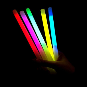 25 Bâtons Lumineux Fluorescent 24cm avec 5 couleurs assorties