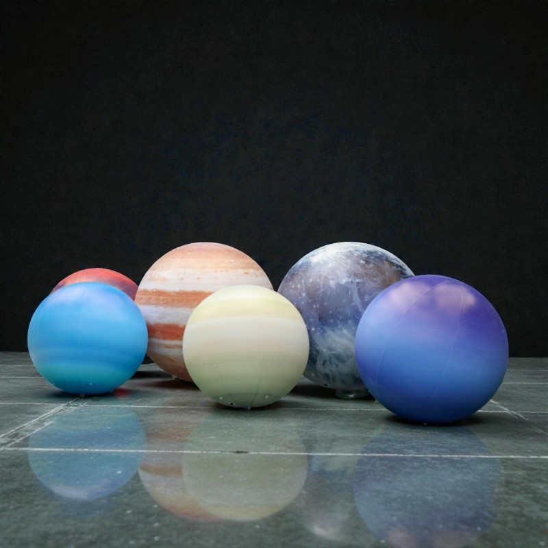 Giant LED Spheres — Custom Planet Design (PVC)