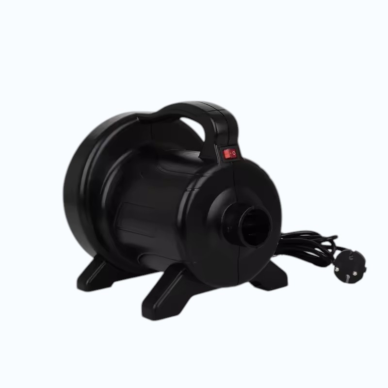 Gonfleur électrique 1200w 230V pour petites structures gonflables, avec 3 embouts de gonflage.