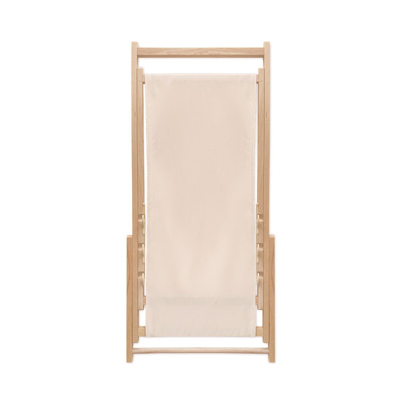 Custom-Printed Wooden Sun Lounger for Beaches and Festivals