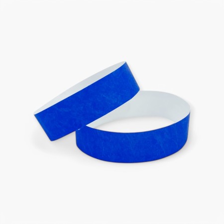 Bracelets contrôle entrée Papier Tyvek ® SLIM 19mm Personnalisés - Evenementiel - Bleu foncé
