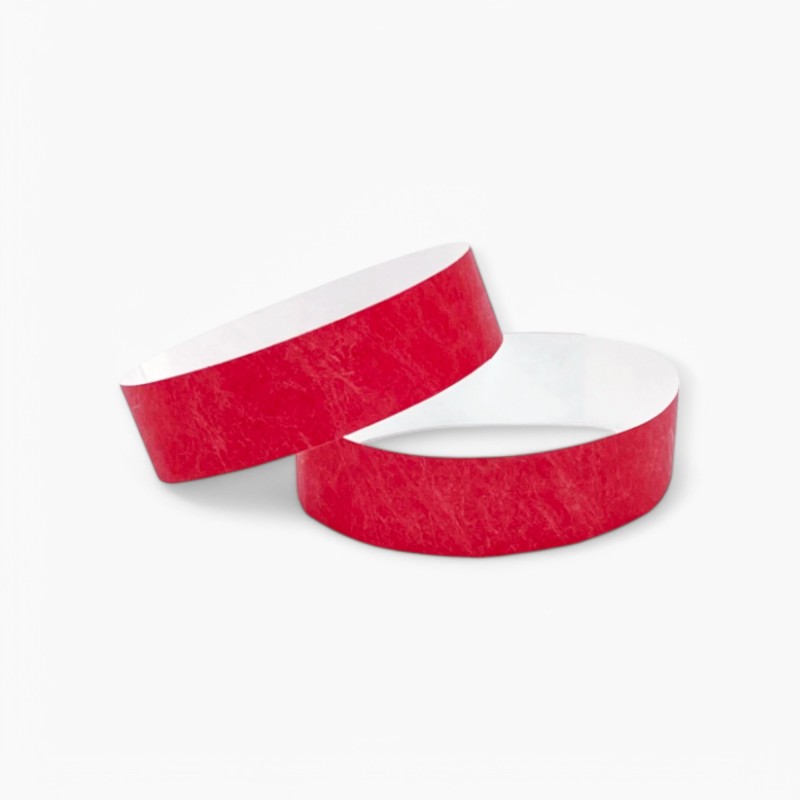 Bracelets contrôle entrée Papier Tyvek ® SLIM 19mm Personnalisés - Evenementiel - Rouge bordeaux