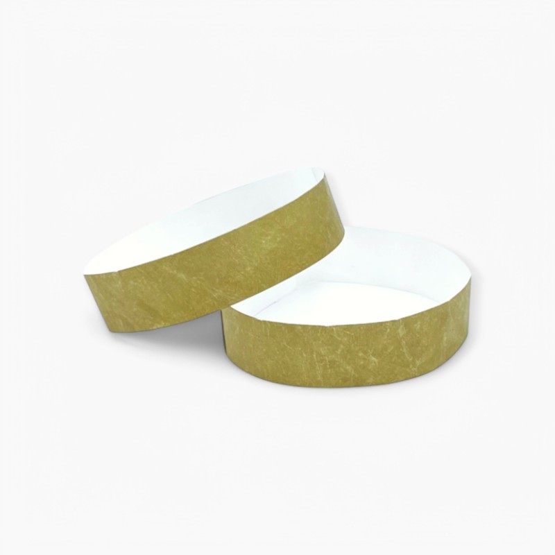 Bracelets contrôle entrée Papier Tyvek ® SLIM 19mm Personnalisés - Evenementiel - Or