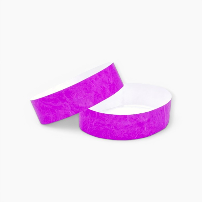 Bracelets contrôle entrée Papier Tyvek ® SLIM 19mm Personnalisés - Evenementiel - Violet