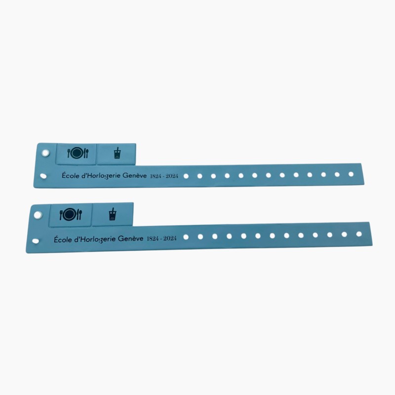 PVC Vinyl Wristbands with 2 Tear-Off Coupons — Custom Branded